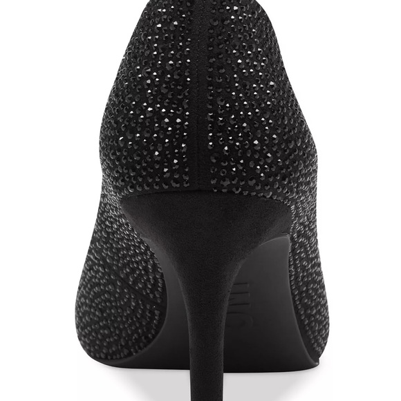 NIB INC Zitah3blk black sparkly pointed toe witchy heels. Size 8 - Picture 3 of 12